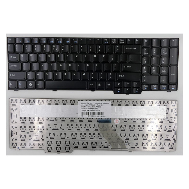 Tastatura Laptop Acer Aspire 7530G Neagra layout US noua