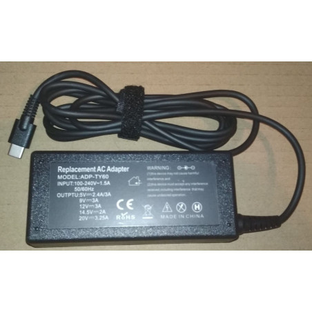 Incarcator compatibil Lenovo ThinkPad X1 Carbon 6th Gen Type 20KH, 20KG, 65W USB-C