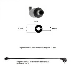 Incarcator compatibil Asus ZenBook UX530UX-FY038T 90W 19V 4.62A conector 4.5mm cu pin