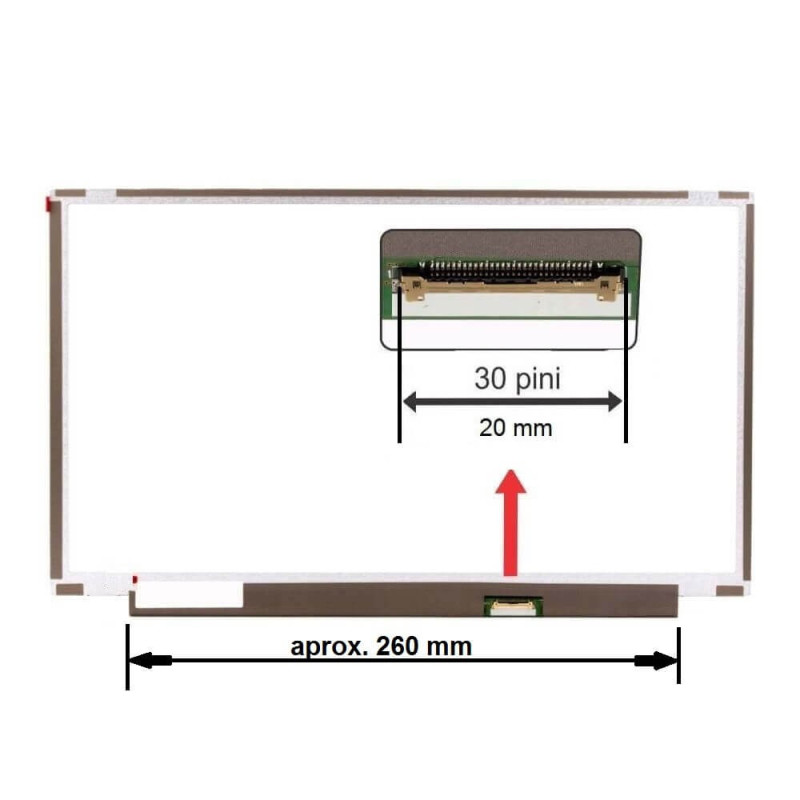 Display laptop Asus A1504Z-BQ (seria - exemplu A1504ZA-BQ110) 15.6 inch 1920x1080 Full HD IPS 30 pini
