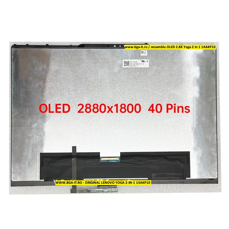 Ansamblu display cu touch Lenovo part number 5D10S40237 (doar ecran+touch) OLED 2.8K Type 83JQ