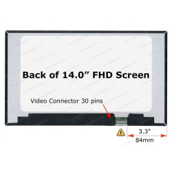 Display laptop HP part number L72970-391 14.0 inchi 1920x1080 Full HD IPS 30 pini 400 nits 100% sRGB